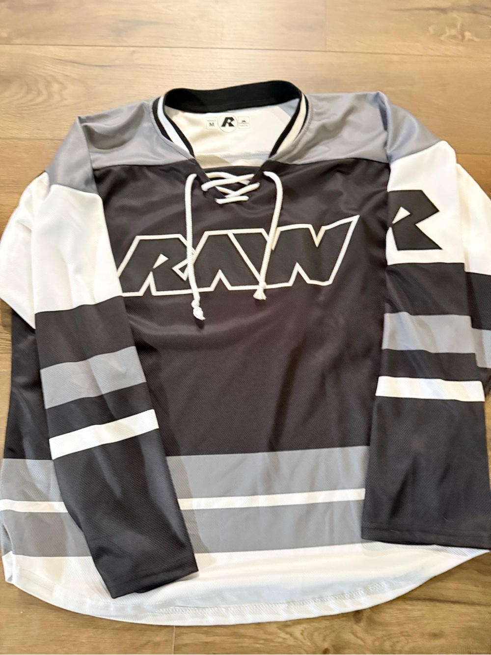 cotopaxi Black & White Lace-Up Hockey Jersey